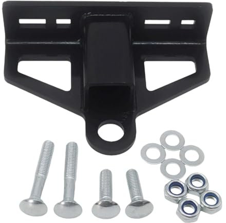 Milageto Kit de Enganche de Remolque, Accesorios de Acero al Carbono con herrajes de instalación, Piezas para cortacésped, Tractor cortacésped Profesional de, Sin Pin