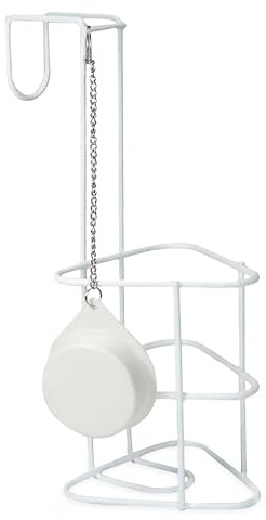HaseMed Urinflaschenhalter mit Kette & Deckel 1 Stück. Wandhalterung aus Metall, rostfrei & langlebig. Hygienisch & platzsparend. Ideal für Klinik, Pflegeeinrichtung & Zuhause