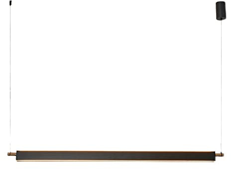 Lámpara Colgante de Tira de 89 cm de Largo, lámpara Colgante Lineal para Comedor, lámparas de suspensión metálicas ultrafinas con Pantalla acrílica, LED Moderna de 36 W, luminarias para Isla de c