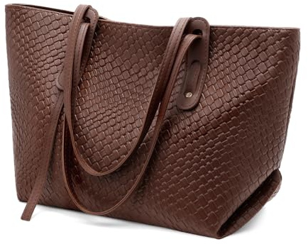 SENDEFN Handtasche Damen Groß, Shopper Tasche mit Reißverschluss und Innentasche, Wasserdichte Tote Bag, Henkeltaschen Für Arbeit, Büro, Reisen, Einkaufen, Schule
