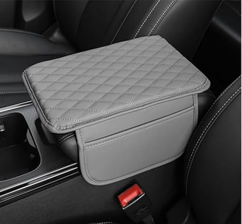 LYJXD Voiture Coussin D'Accoudoir pour Audi A6 C7 Avant Wagon 2014-2018, Imperméable Tapis Protection D'accoudoir Console Centrale de Voitur Interieur,Grey