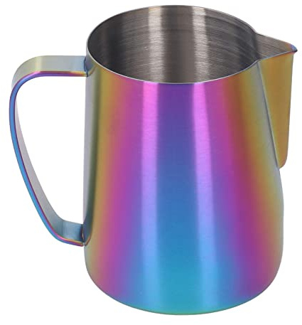 DIRBAK Stainless Steel Milk Frother Pitcher, 22oz Barista Grade 650ml Capacity with Spill Proof Spout, for Latte Art and Cappuccino Making at Home