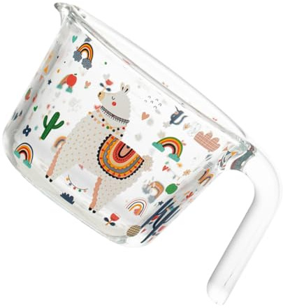 SAFIGLE Jarra Medidora de Vidrio Premium con Asa Aislante Resistente Altas Temperaturas Gran Capacidad para Cocina y Repostería Diseño Transparente con Escala Precisa para Leche y