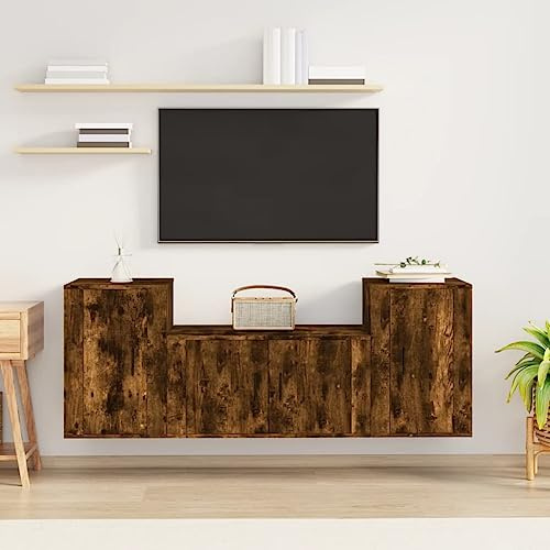 Générique Ensemble de Meubles TV 3 pcs Chêne fumé Bois d'ingénierie,Meubles, Meubles TV,3188507