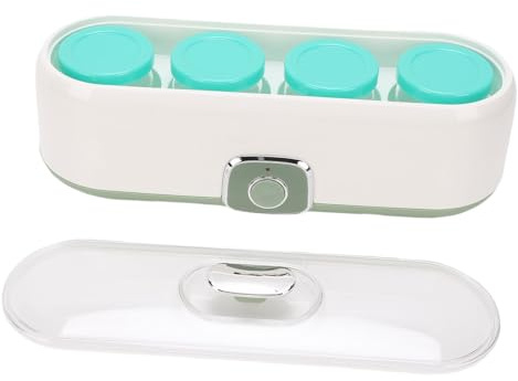 Acouto Macchina per Yogurt Elettrica Automatica Digitale con Vasetti di Vetro Multifunzionale per Yogurt Fatto in Casa Vino di Riso Natto Design Compatto per Piccole Cucine