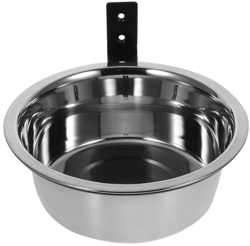 YARNOW Gamelle Surélevée Murale pour Chien 20 CM en Acier Inoxydable Bol d'eau et Nourriture pour Chiens de Taille Moyenne Installation Murale pour Alimentation Confortable en