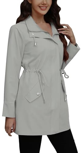 Trench Donna Primaverile Corto Trench Corto Donna Cappotto Cammello Vestiti Primavera 2025 Giubbotto Giacche Primaverili Nero Beige Giacca Elegante Invernale Coat Cappuccio Spolverino Leggero Xl