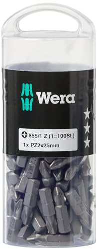 Wera 05072444001 855/1 Z DIY, Pozidriv Bits, PZ 2 x 25 mm, 100-teilig