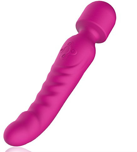 Vibratoren für Sie Magic Wand Massager Doppelkopf Massagestab mit Zwei Unabhängigen Vibrationsmotoren Wasserdicht Beheizbarer Silikonkopf Sexspielzeug für Sie Frauen und Ihn (rosa)