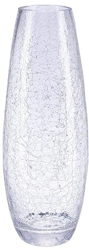 Atmosphera - Jarrón Curvo - Vidrio craquelado - H40 cm