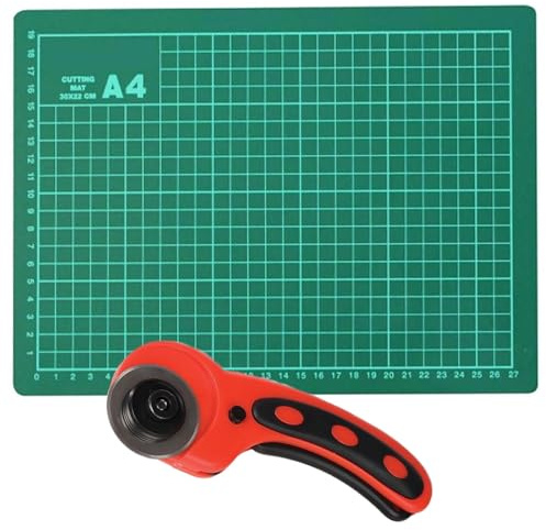 Dapetz A4 Tapis de Découpe Auto Réparant & Couteau Rotatif Couteau Board Loisirs Créatifs