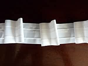 Gardinenband,Flachfalte 2,0 :1, 60 mm, weiß, 5,50 lfm