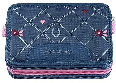 Step by Step XXL-Mäppchen Horse Lima, blau-rosa, 43-teilig, mit Schreibutensilien vorbestückt, für die 1. bis 4. Klasse