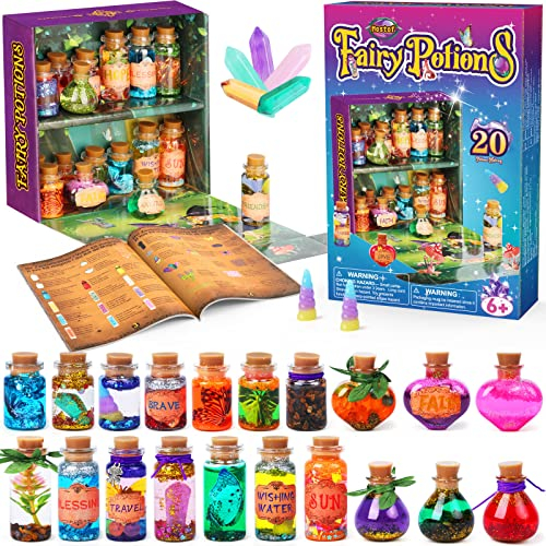 Fairy Potions DIY Kreative Geschenk für Kinder - Retro-Fee Kristall Zaubertrank Kits Craft Spielzeug für Jungen & Mädchen Alter 6 7 8 9 10