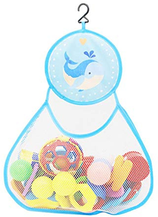 TOPINCN Badespielzeug Organizer, Langlebiges Design, Baby Badespielzeug Aufbewahrungstasche, Netztasche, Badewannen Spielzeug Aufbewahrungsnetz für Badezimmer, Einfache Aufbewahrung (Wal)