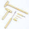 6-in-1 Mini Brass Dual Head Small Multifunction Copper Hammer with Detachable Screwdriver for Jewelry Watch Repair