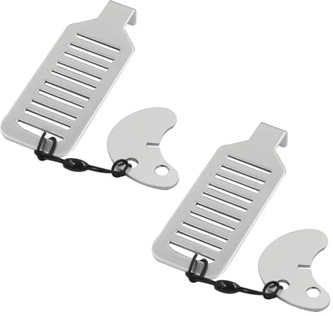 2PCS Portable Door Lock, Hotel Door Lock Stainless Travel Door Lock for Hotel Rooms Door Safety Lock for Traveling Home Apartment School Door Jammer