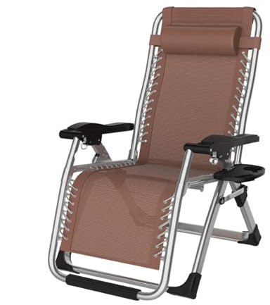 2er Set Sonnenliege Klappbar Wetterfest Outdoor Liegestuhl Robust Faltbar Mit Kopfstütze Und Getränkehalter 5-Fach Verstellbare Rückenlehne Liegestuhl Strand Set Gartenliege Mit Armlehnen