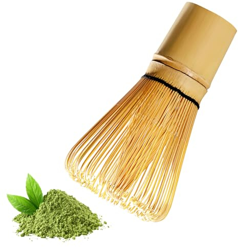 Fouet matcha en bambou naturel, fouets à matcha traditionnelle faite à la main, matcha kit ceremonie japonais, fouet bambou thé matcha - pour la cérémonie du thé, la boisson - 100 Dents