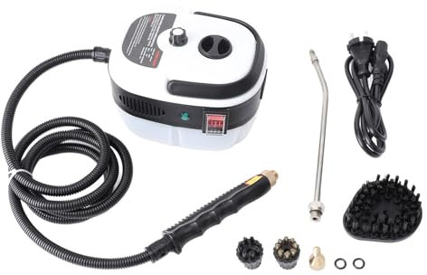 Limpiador a Vapor Portátil, Tiempo de Calentamiento Rápido, con Juego de Accesorios, para Uso Doméstico, Vaporizador para Limpieza de Pisos, Tapicería, Lechada y (Enchufe europeo