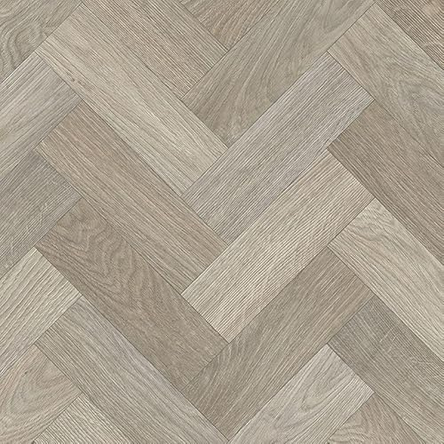 VINYL FLOORING UK Brown Prelude P1530 Wood Effect Lino Sheet Vinyl Flooring Sheet For Living Room, Utility Room, Kitchen, 2.0mm Thickness With Cushion Backing-2m(6'6) X 2m(6'6)-4m²