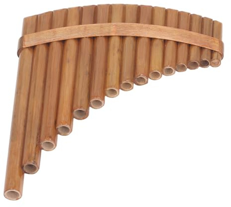 Panfl?te, Bambus, 15 Pfeifen, G-Taste, Musikinstrument mit Beuteltupfern und T¨¹chern f¨¹r das T?gliche ¨¹ben (Rechte Hand)