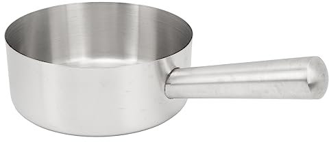 Grcfumo Cuillère à eau en acier inoxydable, cuillère à soupe à l'eau lisse, cuillère à long manche, grande louche cuillère pour le lavage des légumes, cuisine (Diamètre de grande taille 8,1 pouces)