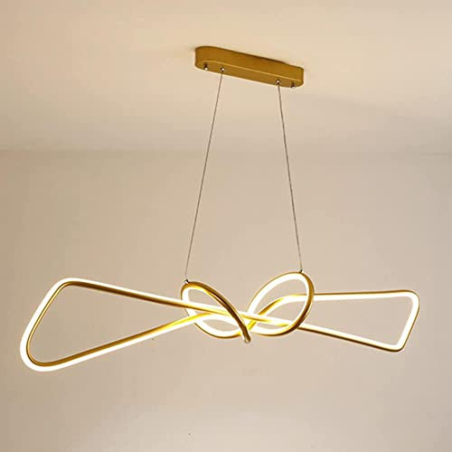Ceiling lamp Lámparas de araña Lámpara de techo pequeña Lámpara colgante LED regulable, arco creativo moderno para cocina/comedor/sala de estar, lámpara colgante ajustable (A 82 * 15 cm)/B/lámpara