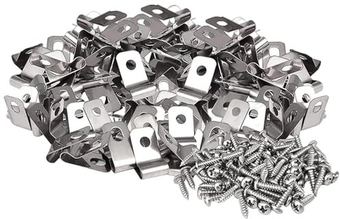 Serre-câbles de clôture – Clips de montage de clôture en acier inoxydable | Pinces de soudure agricole, vis de serrage pour fil soudé de calibre 12 à 16, bois, clôtures métalliques, protection du