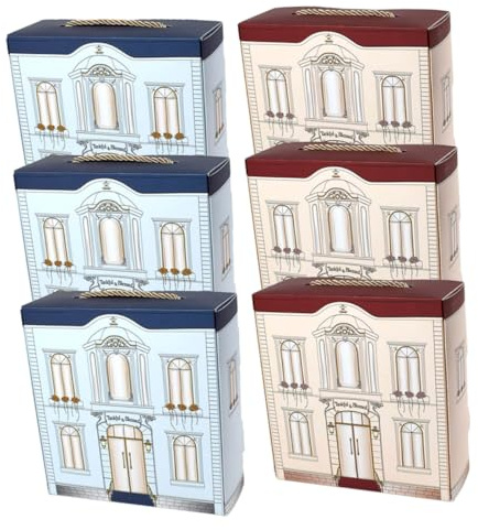 WRITWAA 6 Stück-pack Geschenkschachteln Papier Hausform Kleine Dekorative Bonbonniere Für Hochzeit Und Party Farbige Süßigkeitenboxen Leicht Und Langlebig Tischdekoration