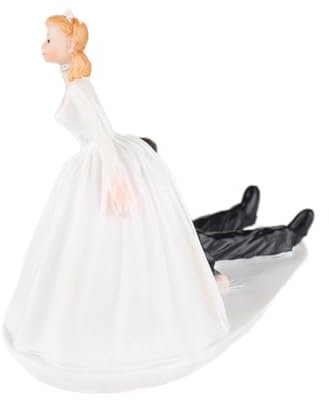 LIXSAZSE Figurine Candele Decalcomanie per feste Torte Decorazione Ornamenti Romantici Accessori artigianali in resina Bella candela nuziale