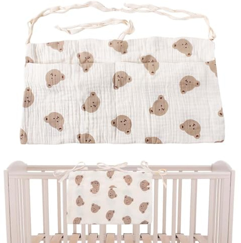 UIEXAY Borsa Appendere Per Lettino, Organizer Per Cameretta Dei Bambini, Doppie Tasche, Tasche Portaoggetti Letto, Per Letto Usato Per Riporre Vestiti Pannolini Giocattoli