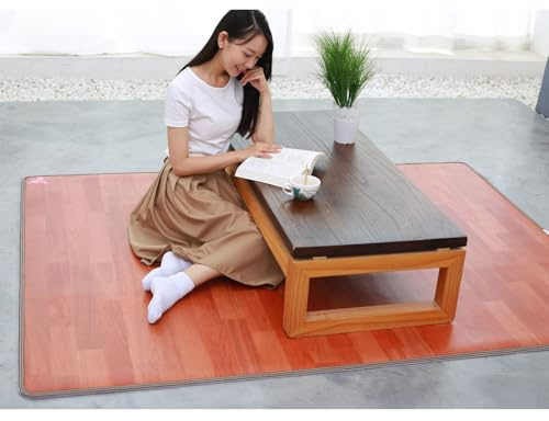 Tappetino riscaldato in grafene Tappeto elettrico impermeabile per uso interno, 140 x 200 cm, riscaldatore, scaldapiedi, tappetino da yoga, soluzione accogliente per riscaldamento a pavimento