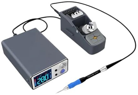 Stazione di Saldatura, Stazione Di Saldatura Intelligente Con Punte Di Saldatura For Impugnatura Del Saldatore For Strumenti Di Riparazione Del Telefono, Occasioni Di Dissaldatura Ad Aria Calda