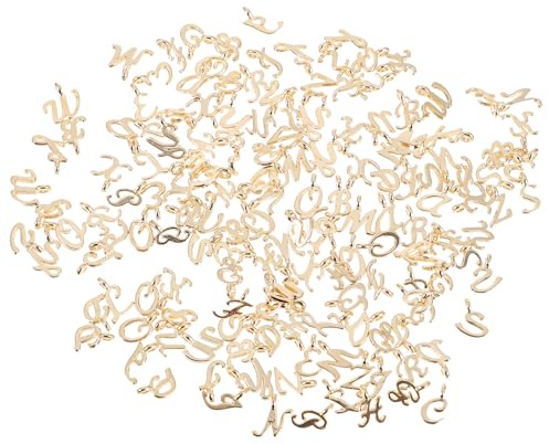 JOINPAYA 156 Stück Glänzendes Metall Alphabet Charme mit Buchstabenanhängern zum Auffädeln für Selbstgemacht Schmuckherstellung und Armbänder Sicher und Gratfrei
