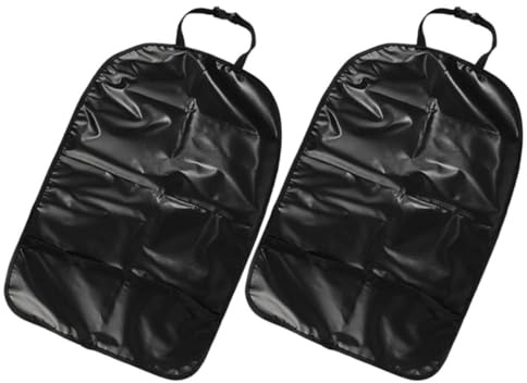 MOBUTOFU 2 Pezzi Tappetino per Seggiolino Oxford Nero, Coprisedile Posteriore Antiurto Regolabili, Protezione Durevole e Schienale Seggiolino