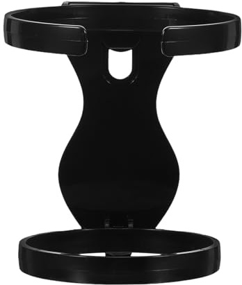 CIYODO Portavasos Plegable Negro para Viaje, Accesorio Ligero para Equipaje y Bolso de Playa, Soporte Plástico Resistente y Compacto Adecuado para Actividades al Aire Libre y Picnic