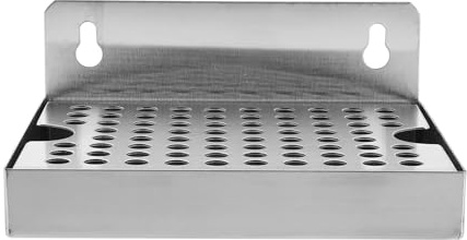 VICASKY Beer Dispenser Spill Pan Stainless Steel Drip Tray 6x4.5 Inch Wall Mounted with Removable Shelf for Kegging and Draft Beer Serving