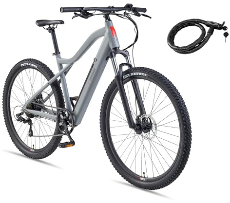 TELEFUNKEN Mountain E-Bike 29 Zoll Hardtail Pedelec mit Scheibenbremsen | 489,6Wh Li-Ion-Akku | 40Nm Heckmotor | 7-Gang Shimano Kettenschaltung | E-Fahrrad mit 110km Reichweite | inkl. Fahrradschloss