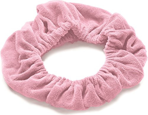Tassi Reusable Spa Headband Wrap for Women - Hair Holder for Washing Face, Skincare, Makeup, Facials & Cleansing - Keeps Hair Back with No Mess or Marks - One Size Fits All - Soft Pink