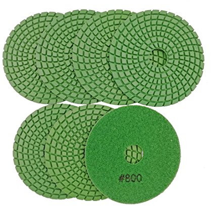 diatool 7/Set 10,2 cm Profi Diamant Flexible Polieren Pads 100 mm Keramik/Fliesen Schleifscheiben Premium Qualität Schruppscheibe