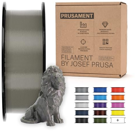 Prusament PLA Pearl Mouse 1.75 mm 3D Printer Filament, 1 kg Spool, ±0.02 mm Precision