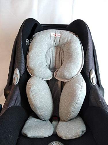 MOON-BEBE reducteur anti-allergique universel pour maxi cosi et poussette blanche (GRIS)