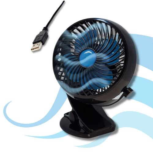 STARLYF Venteo - Fast Fan - Ventilateur sans fil, tête orientable 360°, puissance réglable + chargeur USB inclus