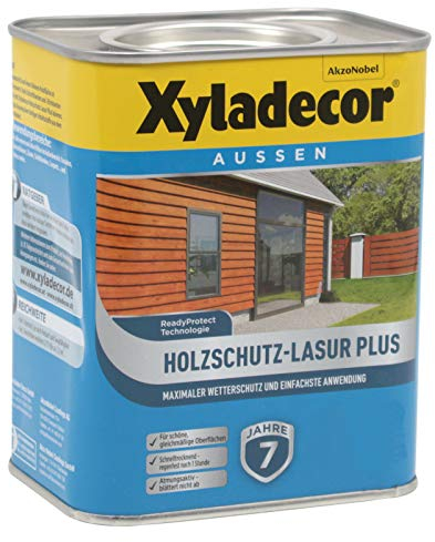 Xyladecor Holzschutz-Lasur Plus, Maximaler Wetterschutz und einfachste Anwendung, Palisander, 750 ml
