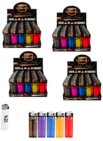 50-200 Stück h2i Einwegfeuerzeuge bunt mit Reibrad oder Jetflamme (c.. 200 Stück Reibrad)