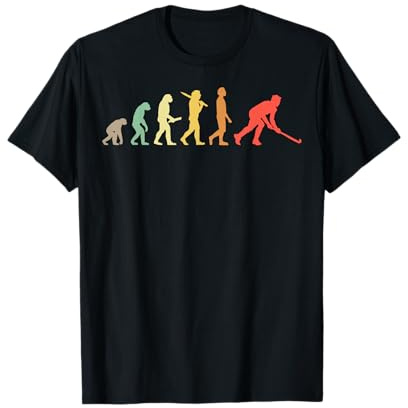 Hockey Evoluzione Retrò Regalo Per Giocatori Di Hockey Maglietta