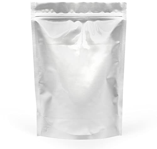 Evergreen Goods Aluminiumfolie matförvaringsförpackningspåsar | återanvändbara påsar, värmeförseglbara, stativbara, påsar med dragkedja med rivhack | te, kaffebönor, muttrar (50, 180 x 260 mm)