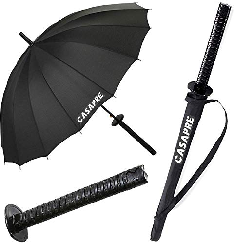 zooro Samurai-Regenschirm, winddicht, halbautomatisch, Ninja, Samurai-Regenschirm, das beste kreative Geschenk (8 Knochen)