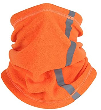 de cuello Mascarilla transpirable Bufanda a prueba Lavable Reutilizable Calentador de cuello, Naranja